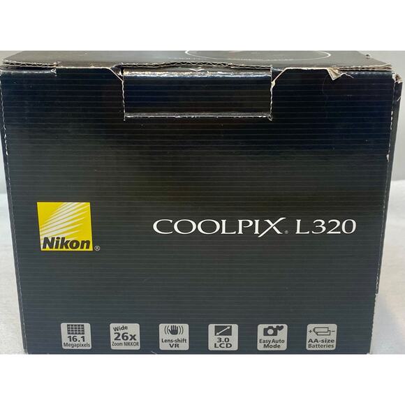 Nikon COOLPIX L320 16.1MP Digital Camera Black 26X Optical Zoom Wide Tested - Picture 2 of 10